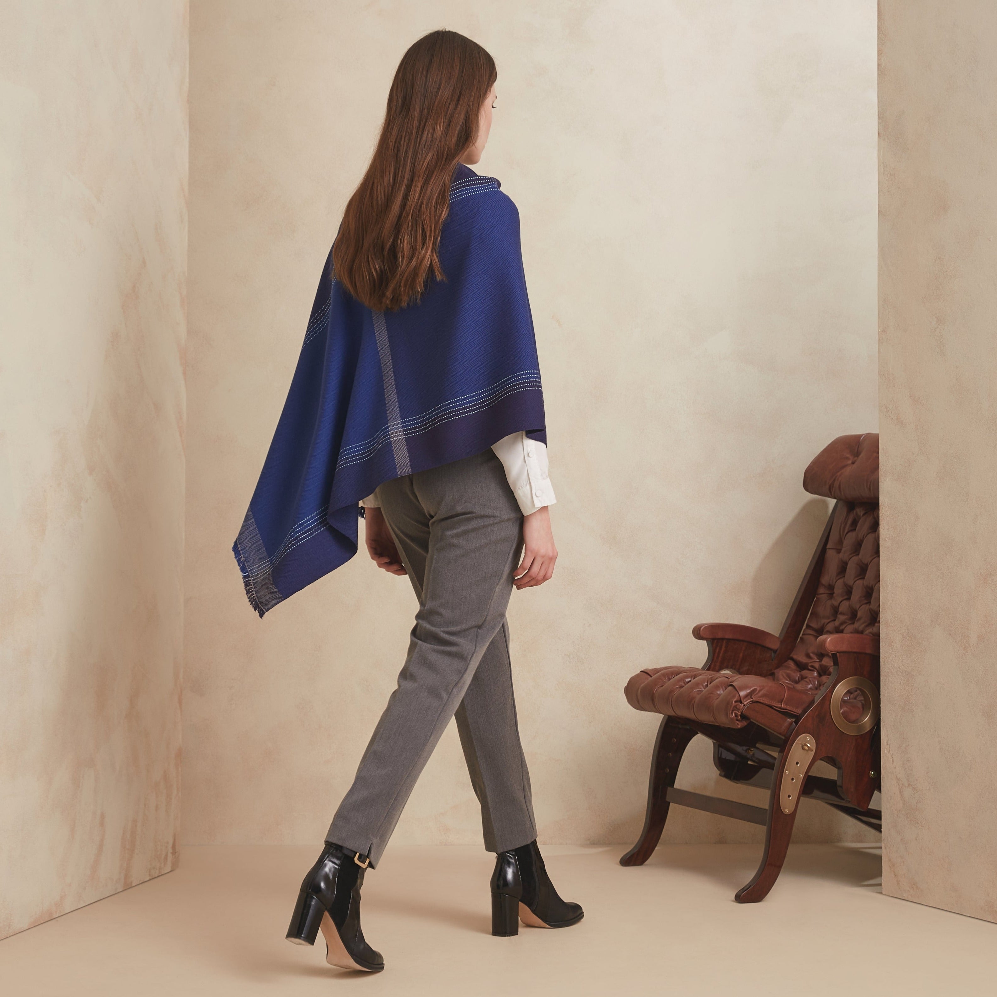 SHENU PONCHO - blue