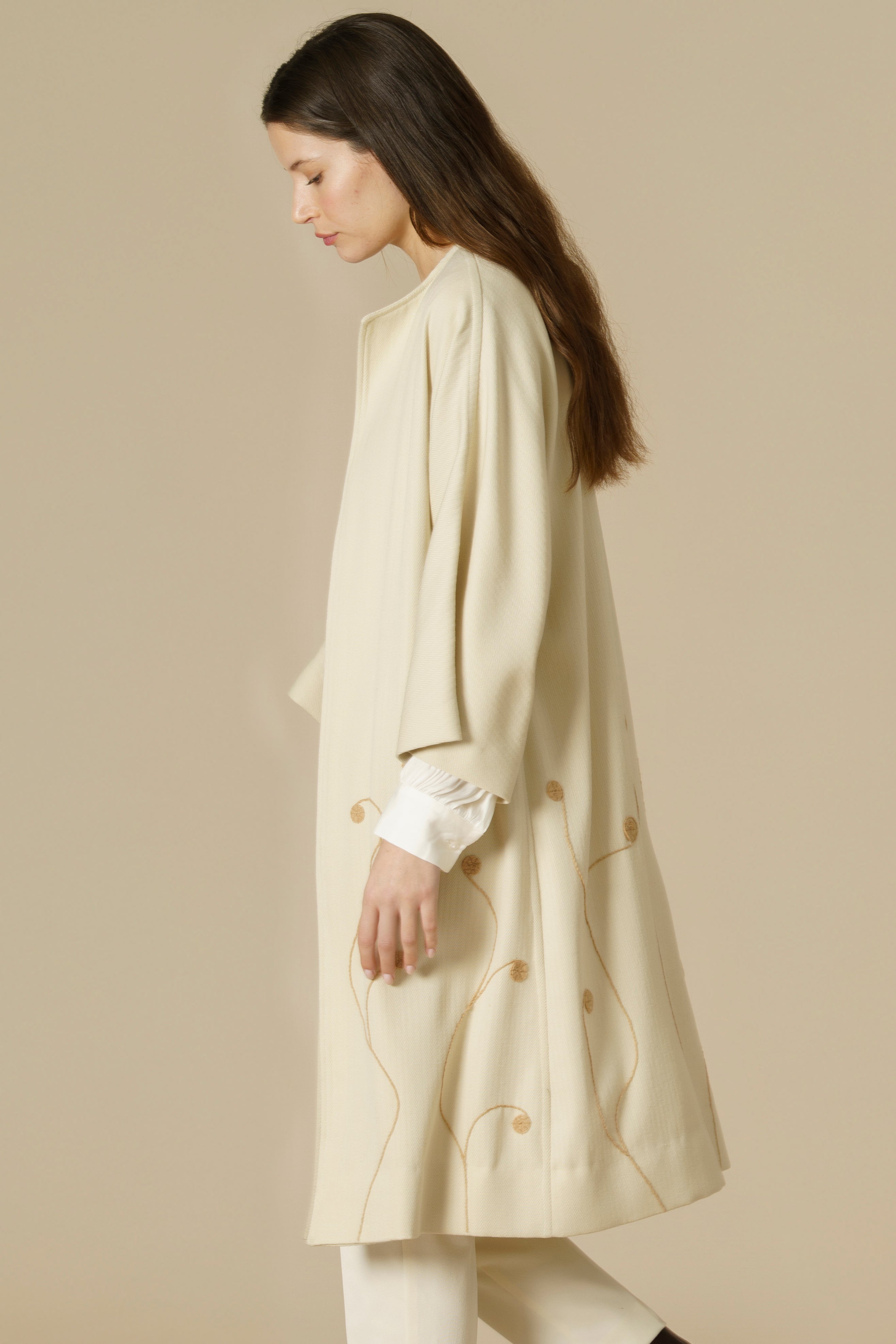 EMBROIDERED TUNIC - guanaco