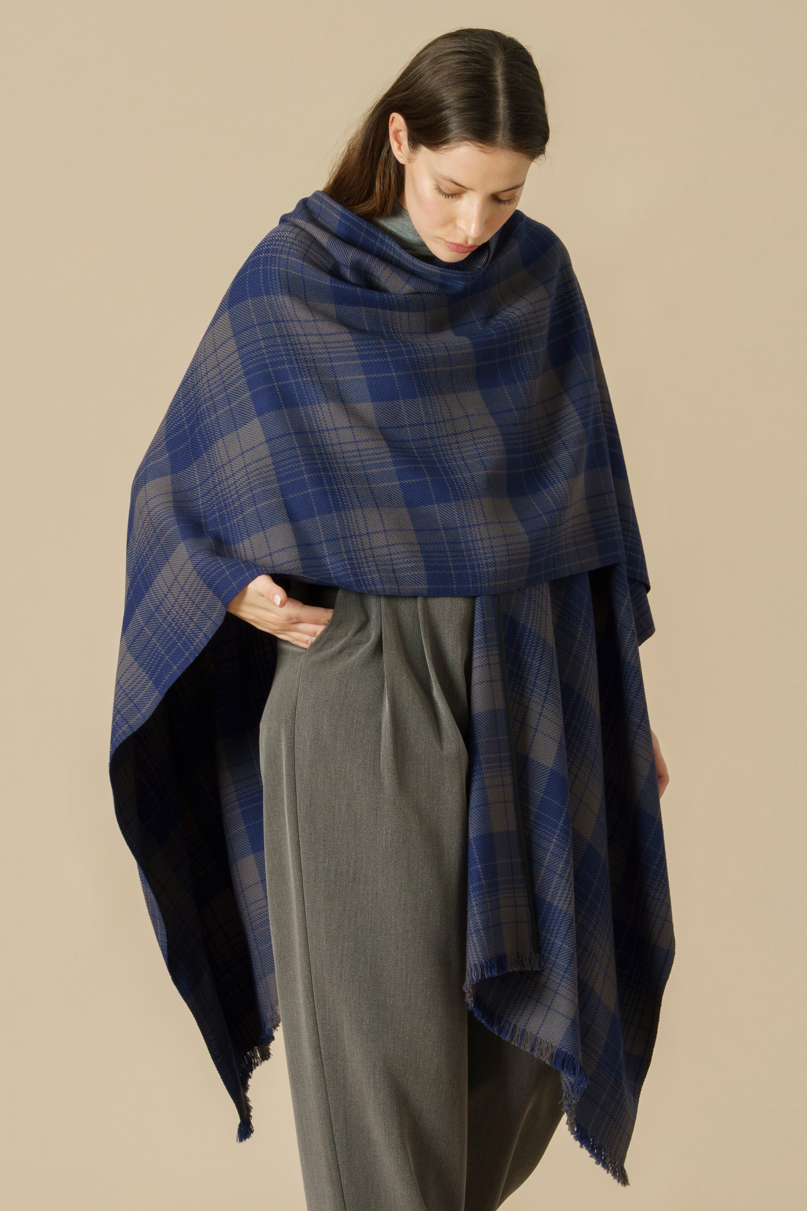KILT RUANA - blue