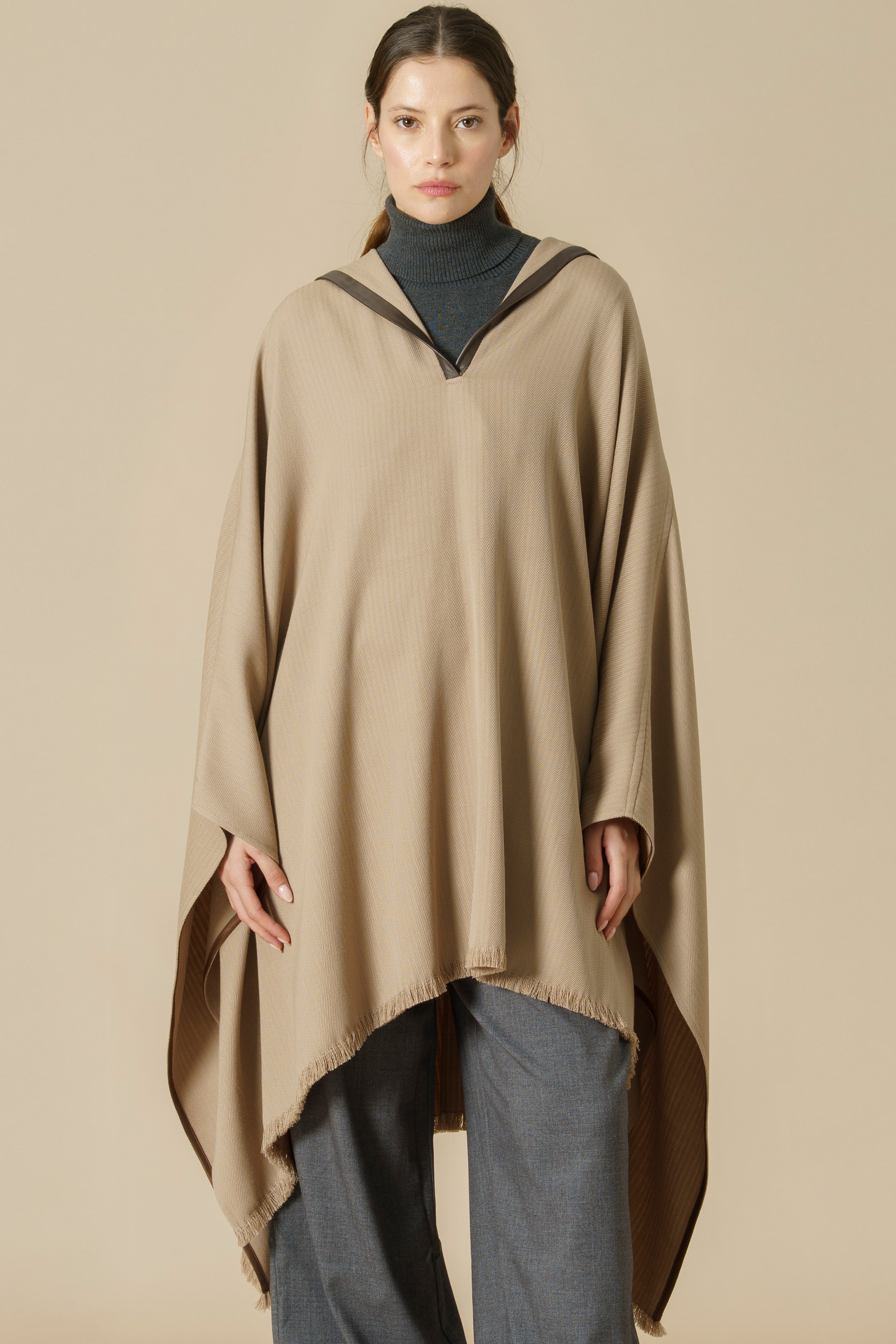 KOSHMENK PONCHO - camel