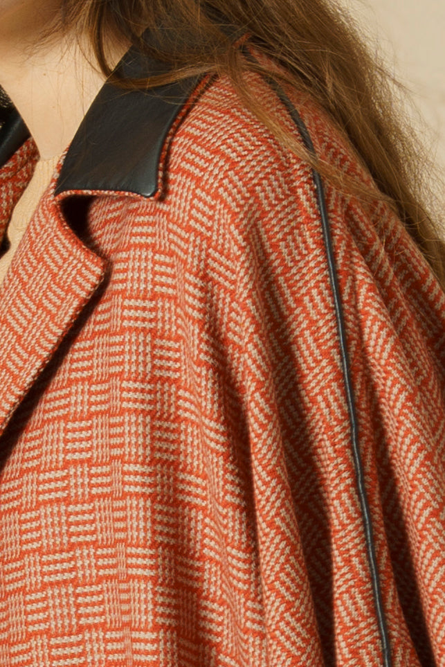 ÚLEN CAPE - camel & terracotta
