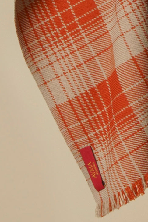 KILT RUANA - terracotta