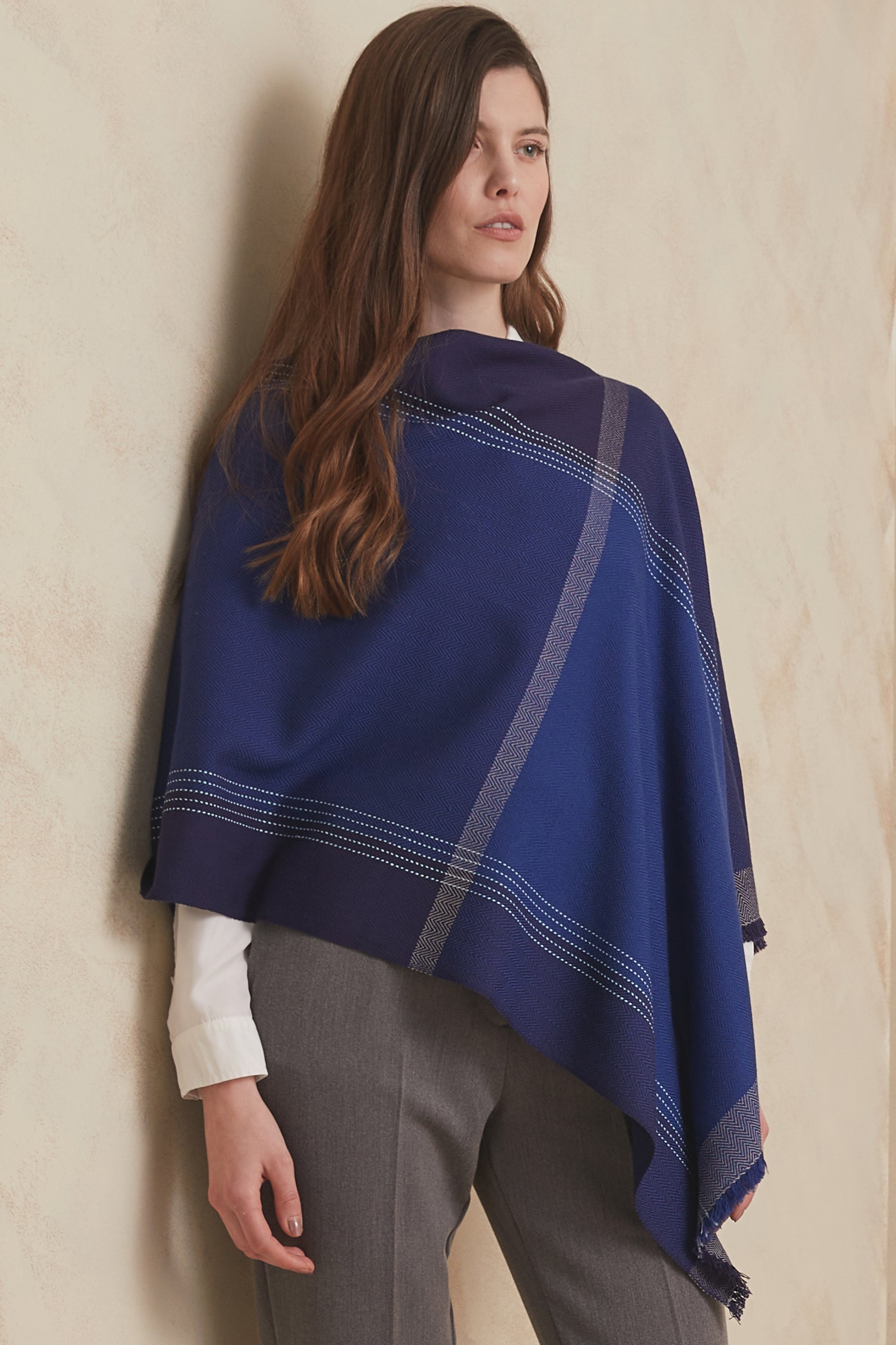 SHENU PONCHO - blue
