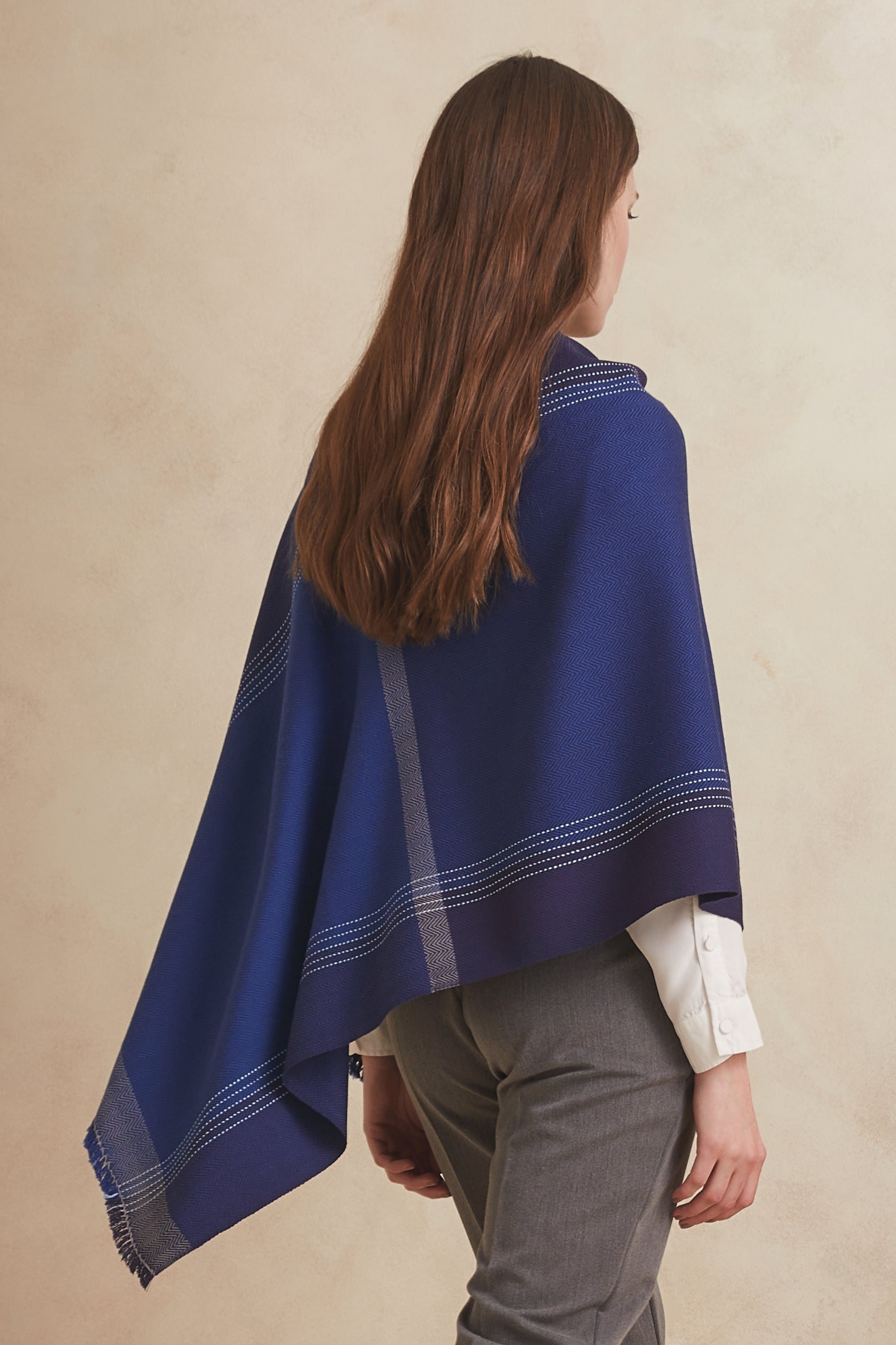 SHENU PONCHO - blue