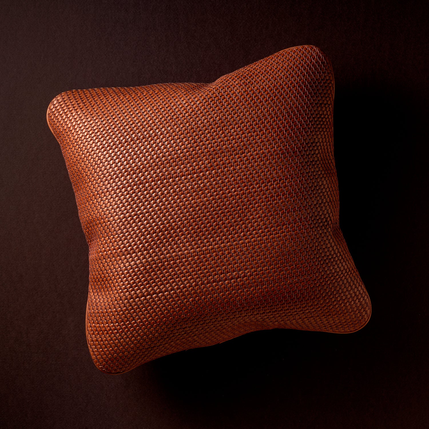 HANDWOVEN CUSHION - tan