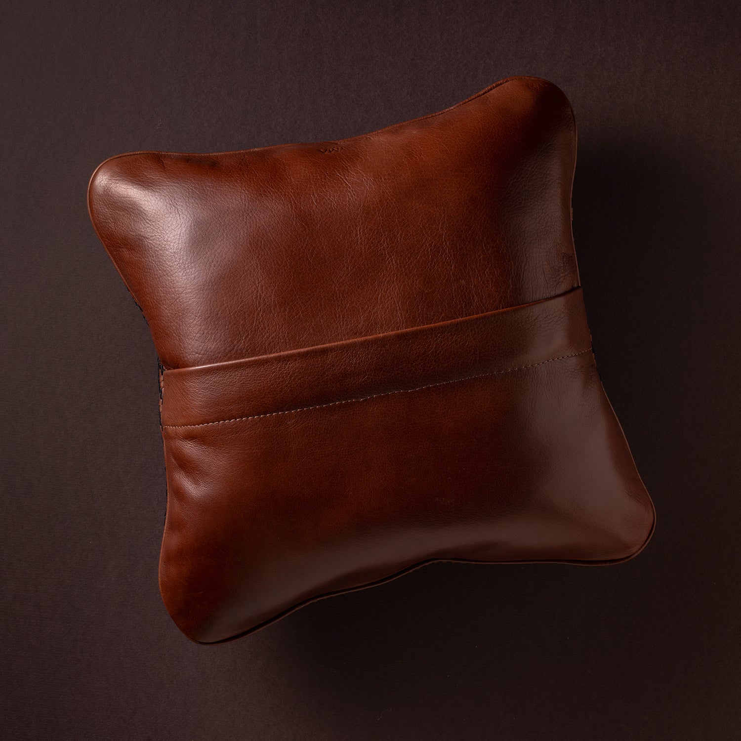 HANDWOVEN CUSHION - brown