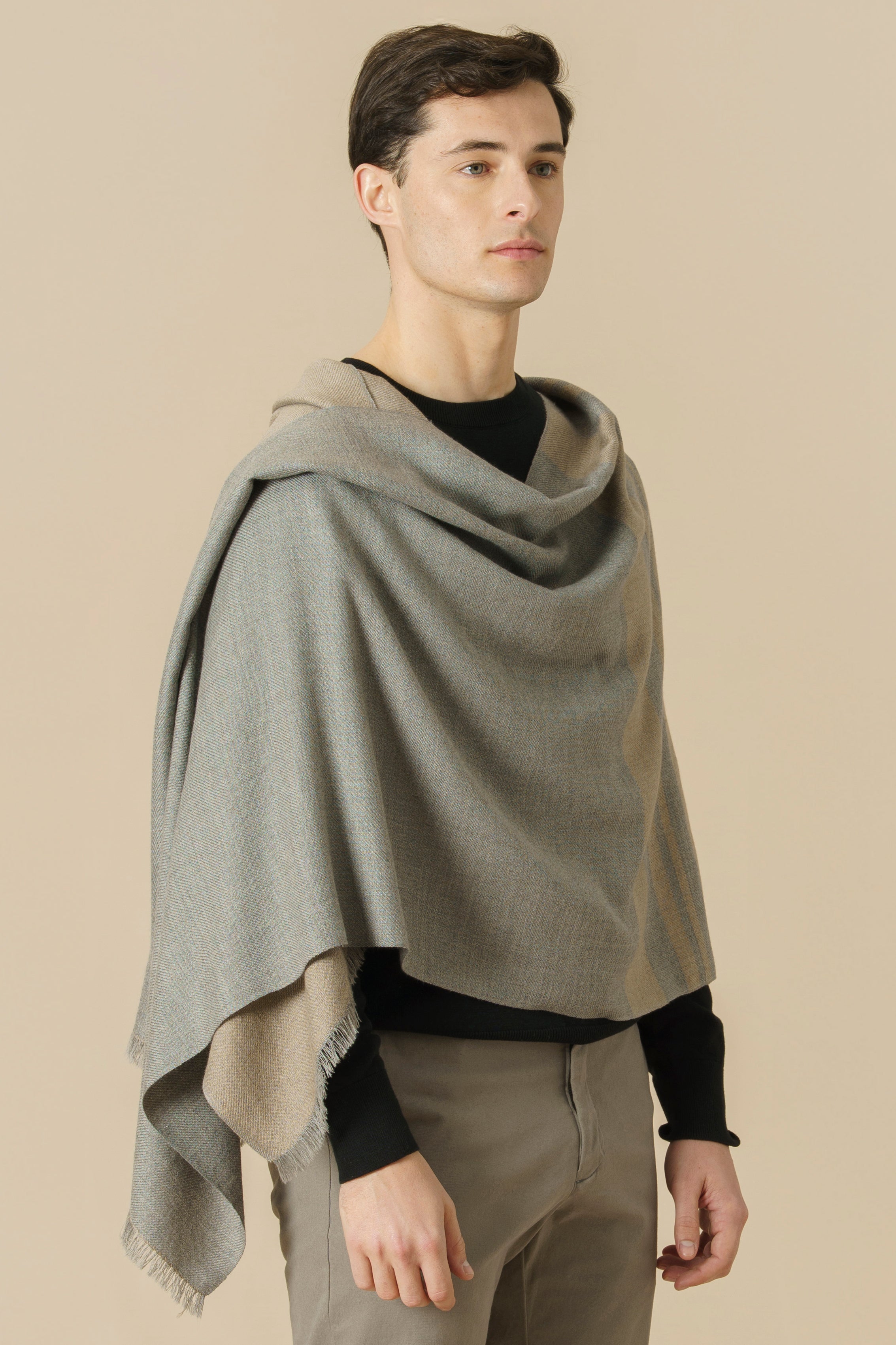 KALUE MANTLE - cashmere dark camel