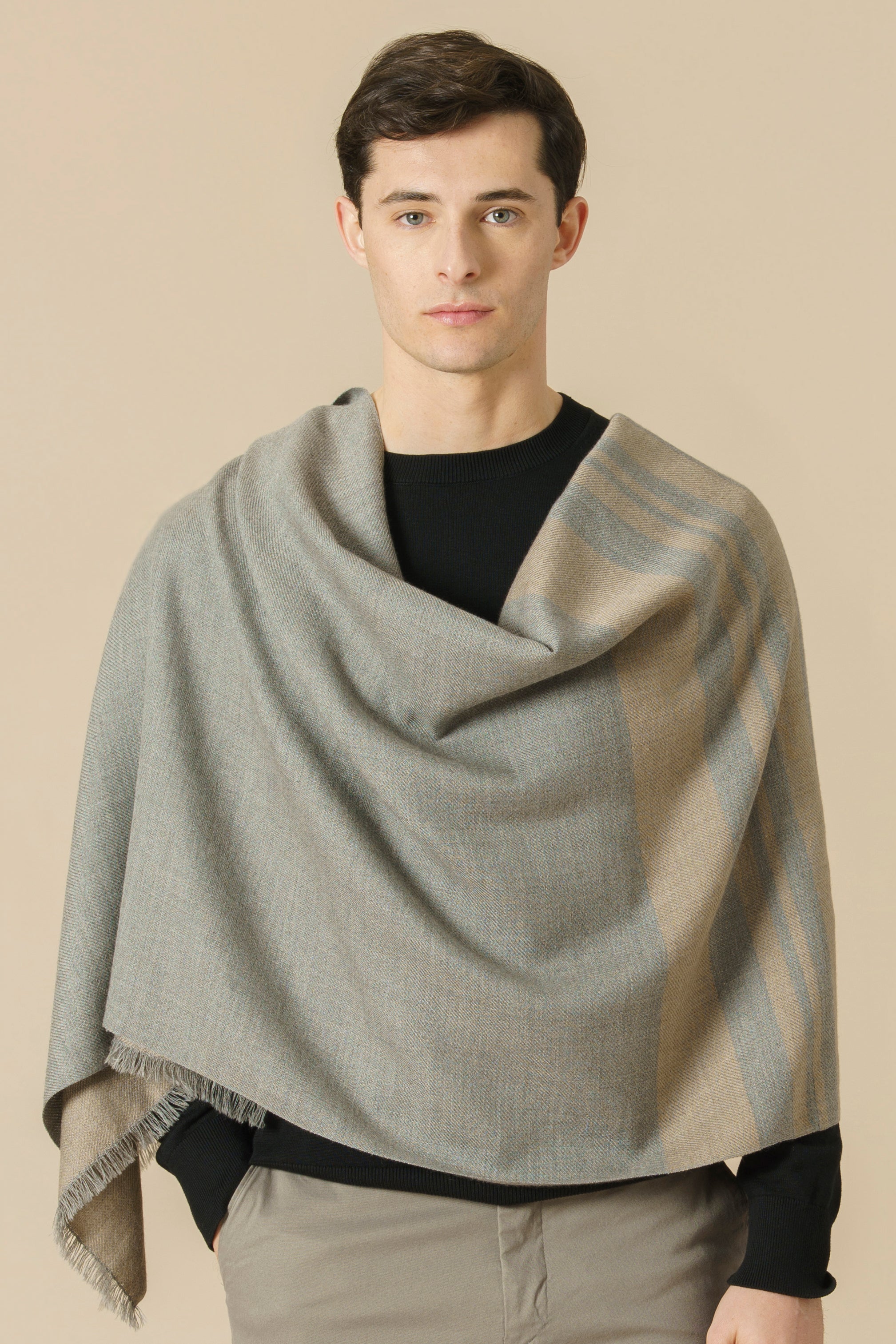 KALUE MANTLE - cashmere dark camel