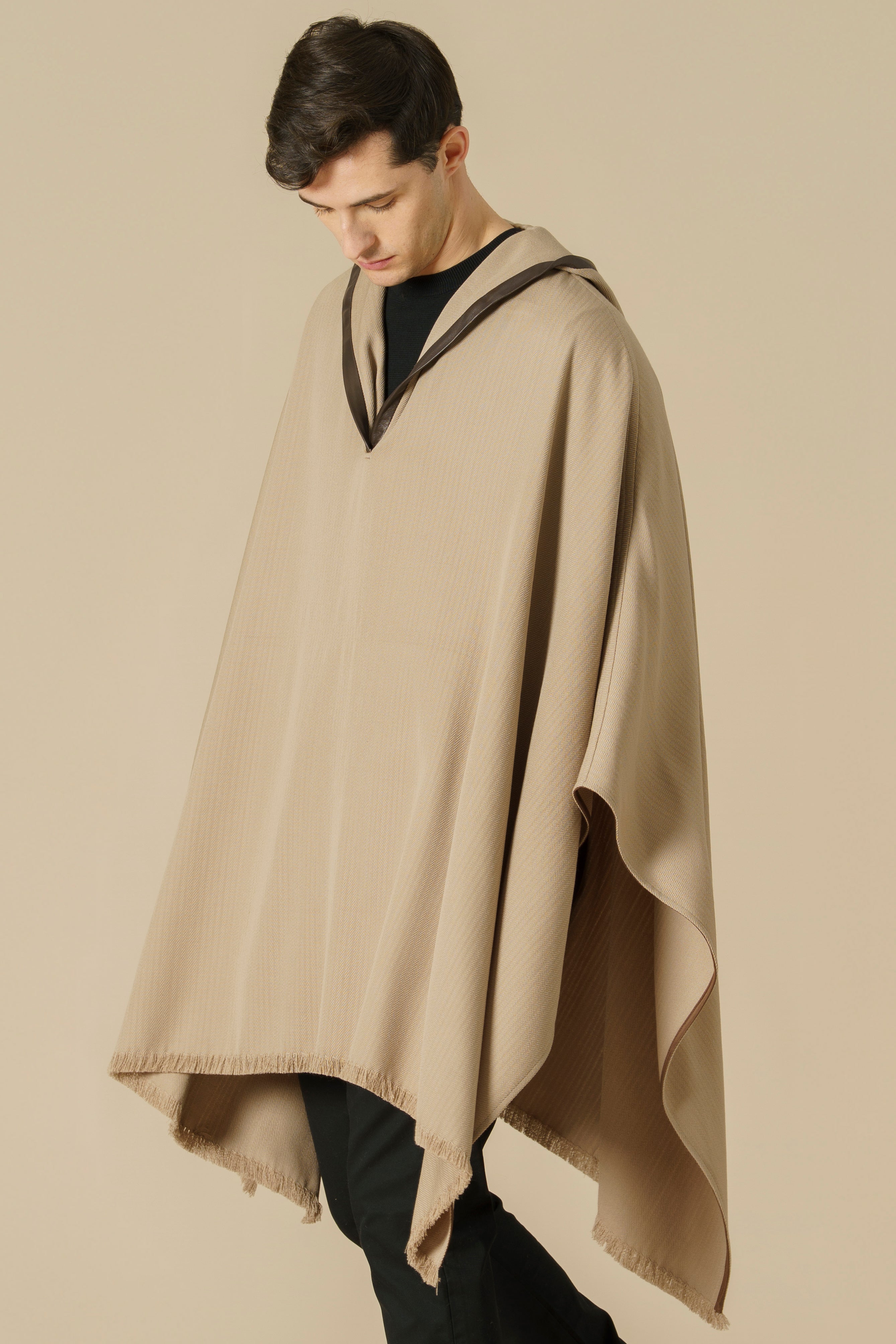 KOSHMENK PONCHO  - camel