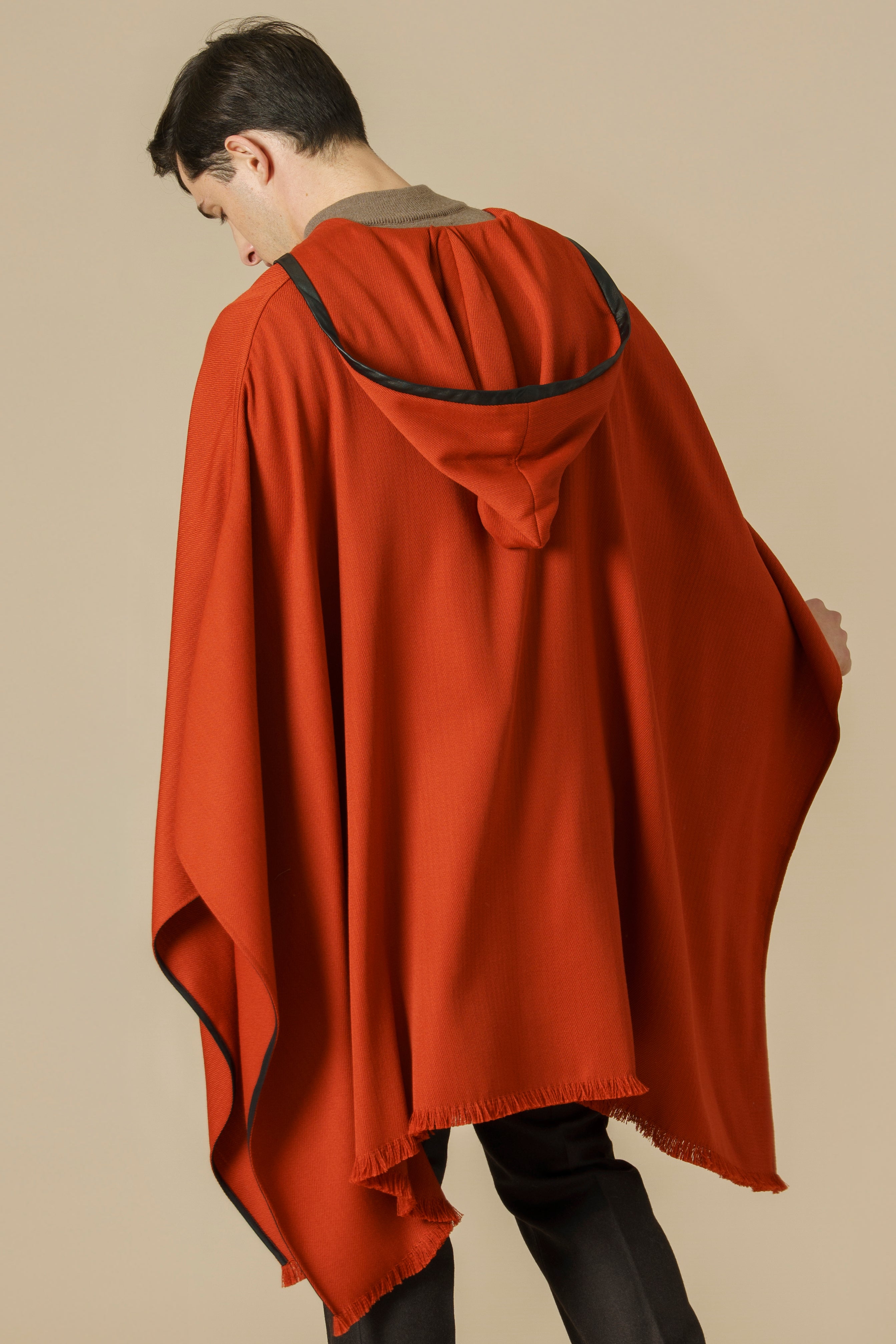 KOSHMENK PONCHO  - terracotta