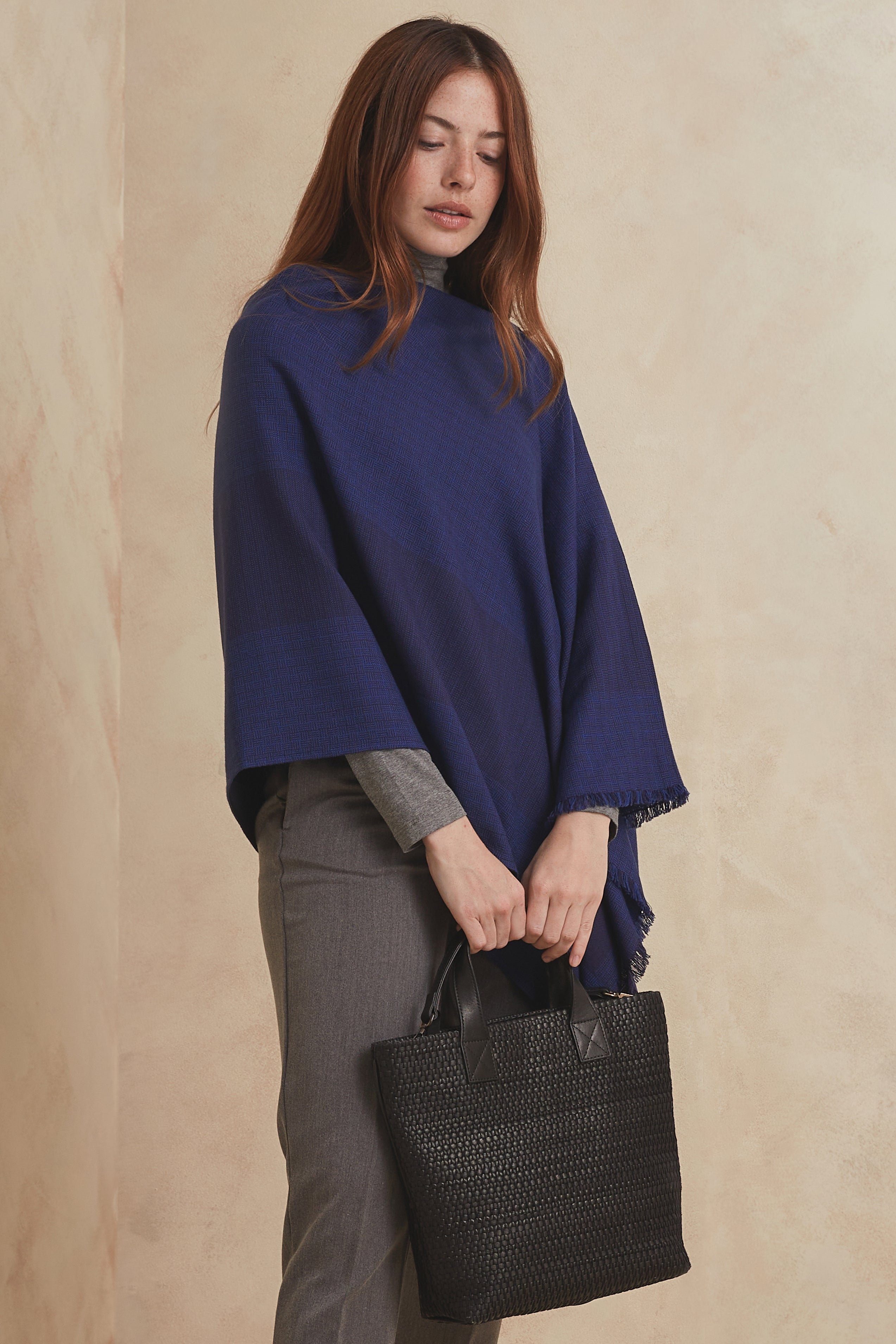 BARRACÁN PONCHO - blue