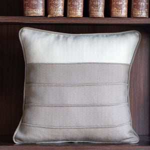 PATAGONIAN WOOL CUSHION - camel & ivory
