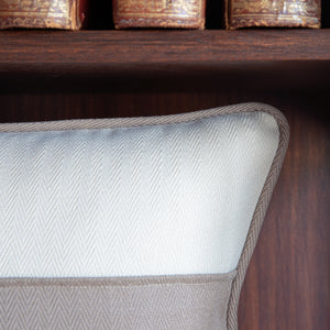 PATAGONIAN WOOL CUSHION - camel & ivory