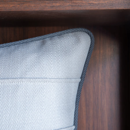 PATAGONIAN WOOL CUSHION - pearl grey & deep grey