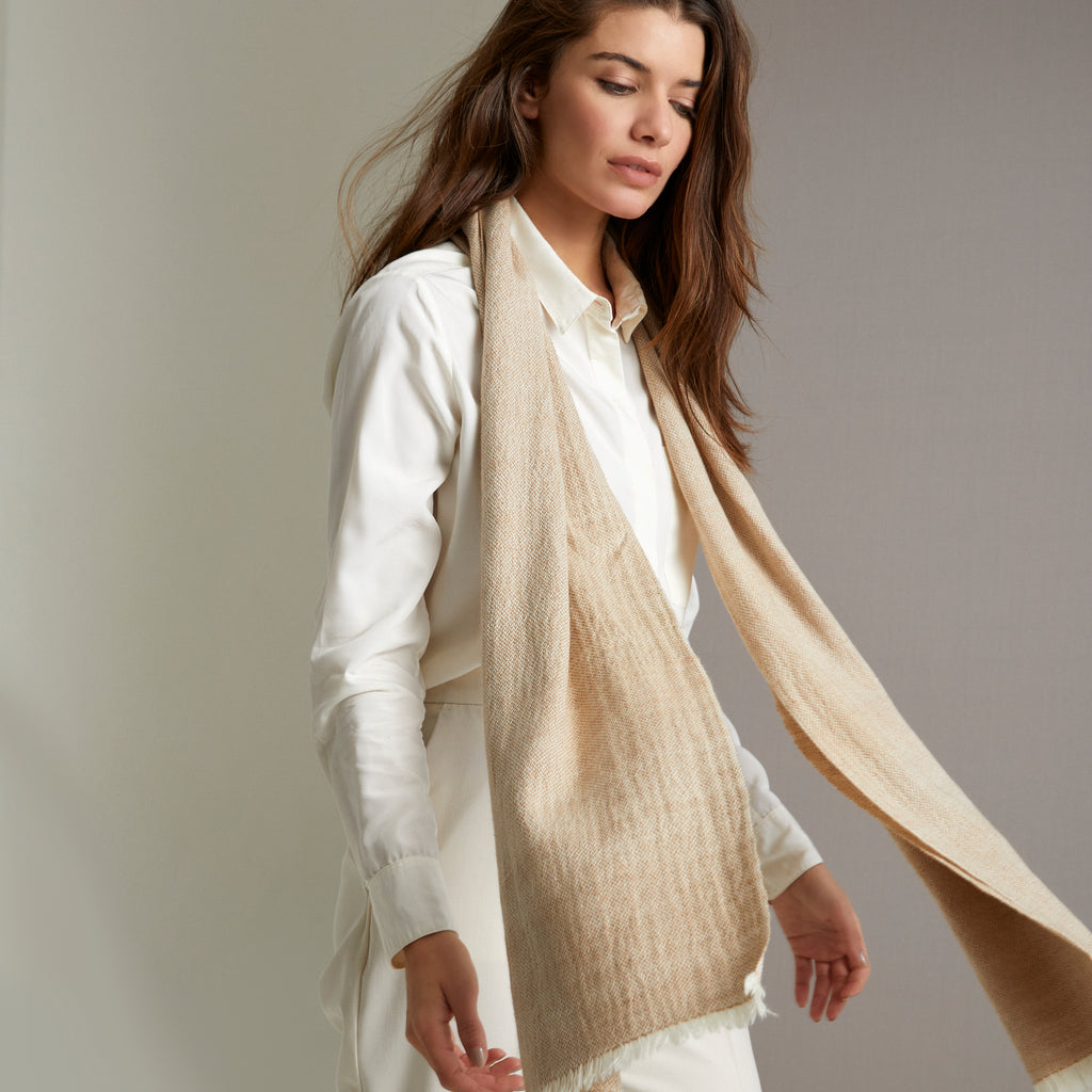 STOLE - guanaco & cashmere